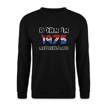Netherlands 1975 - Unisex Sweatshirt - black - Front - Alina (178cm) & Michal (187cm)