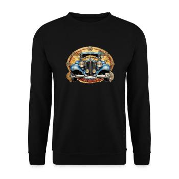Oldtimer - Unisex Pullover - Schwarz - Vorne - Alina (178cm) & Michal (187cm)
