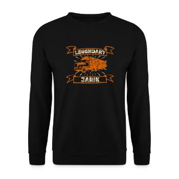 Trucker Jarik - Unisex Pullover - Schwarz - Vorne - Alina (178cm) & Michal (187cm)