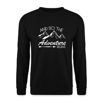 Et si l'aventure commence randonnée - randonnée - Sweat-shirt Unisexe - noir - Devant - Alina (178cm) & Michal (187cm)