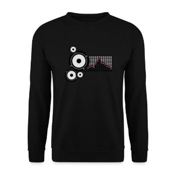 lautsprecher - Unisex Pullover - Schwarz - Vorne - Alina (178cm) & Michal (187cm)