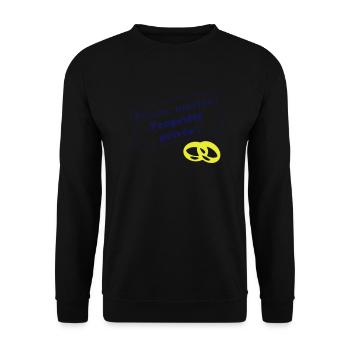 t_shirt_mariage_femme_marie_propriete_pr - Sweat-shirt Unisexe - noir - Devant - Alina (178cm) & Michal (187cm)
