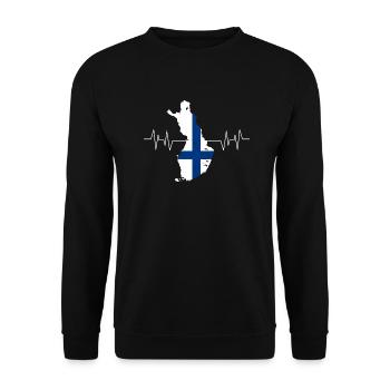 Finlande - Sweat-shirt Unisexe - noir - Devant - Alina (178cm) & Michal (187cm)