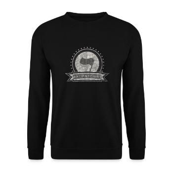 ANTIFASCHISTISCH ANTIFASCHIST ANTIFA - Unisex Pullover - Schwarz - Vorne - Alina (178cm) & Michal (187cm)