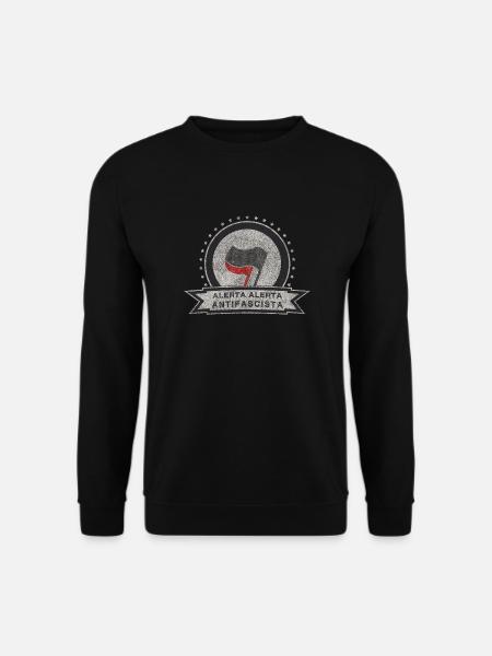 ALERTA ALERTA ANTIFASCISTA FLAGGE FAHNE LINKS - Unisex Pullover - Schwarz