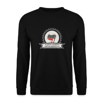 Antifa International antifascista alerta alerta - Sweat-shirt Unisexe - noir - Devant - Alina (178cm) & Michal (187cm)