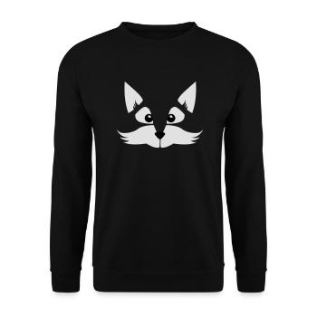 enfant - bébé - animal de bande dessinée - Fox - - - Sweat-shirt Unisexe - noir - Devant - Alina (178cm) & Michal (187cm)