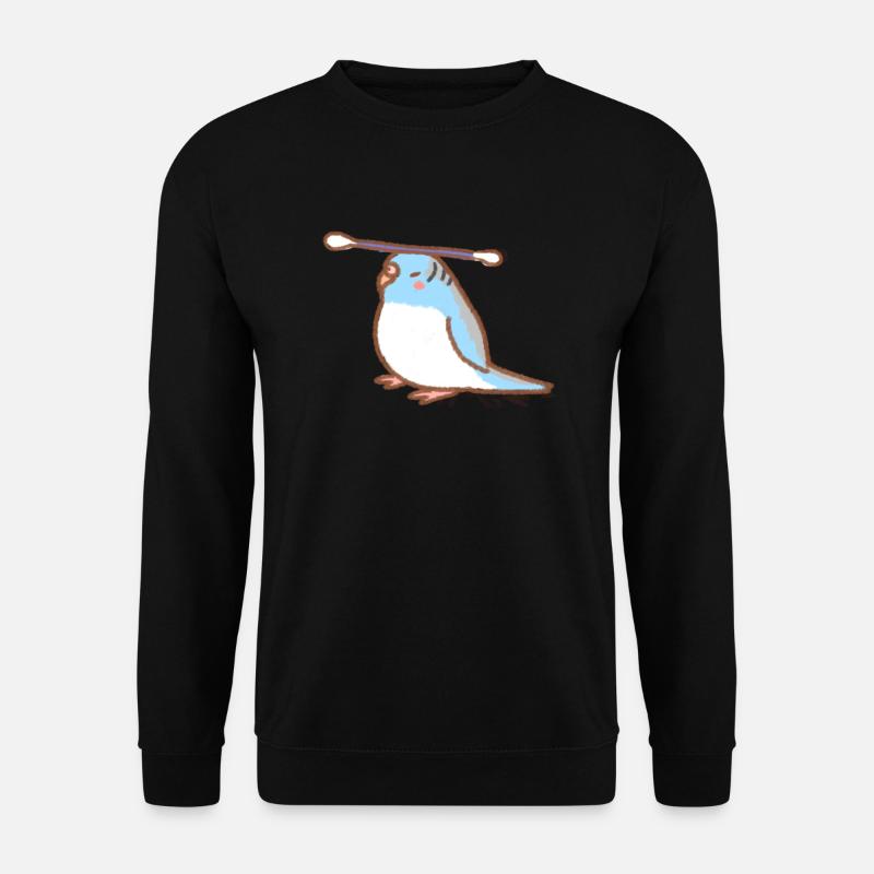 perruche avec qtip - Sweat-shirt Unisexe - noir