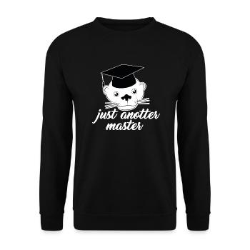 Just anotter Master jeu de mots drôle - Sweat-shirt Unisexe - noir - Devant - Alina (178cm) & Michal (187cm)
