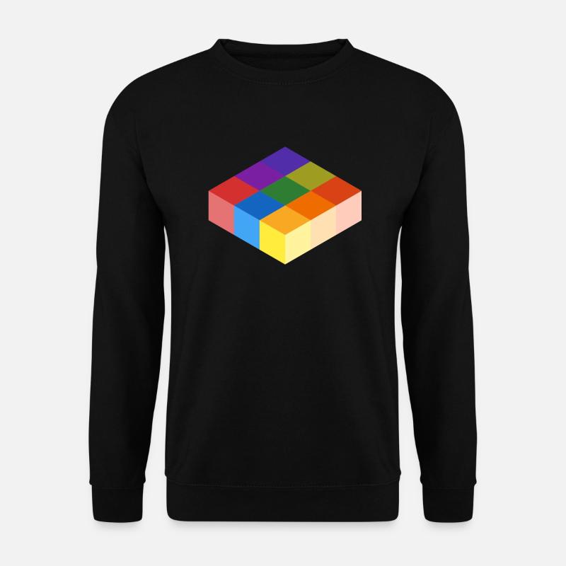 Cube Grid - Unisex Pullover - Schwarz