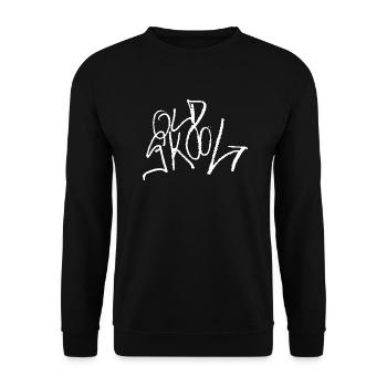 Old Skool Tag Graffiti Street | SideHustleUK - Unisex Sweatshirt - black - Front - Alina (178cm) & Michal (187cm)