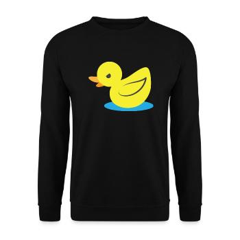 Little angry yellow duck - Unisex Sweatshirt - black - Front - Alina (178cm) & Michal (187cm)