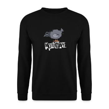 Monday - Unisex Sweatshirt - black - Front - Alina (178cm) & Michal (187cm)