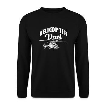 Helicopter Dad - Unisex Pullover - Schwarz - Vorne - Alina (178cm) & Michal (187cm)