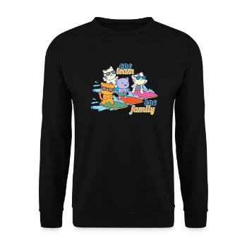 équipe famille chat surf chef mère - Sweat-shirt Unisexe - noir - Devant - Alina (178cm) & Michal (187cm)