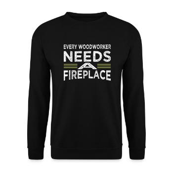 felling forestry best woodworker chop wood - Unisex Pullover - Schwarz - Vorne - Alina (178cm) & Michal (187cm)