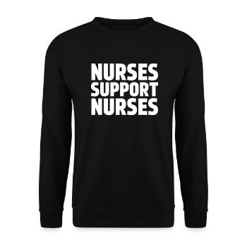 Infirmières de soutien Infirmières - Sweat-shirt Unisexe - noir - Devant - Alina (178cm) & Michal (187cm)