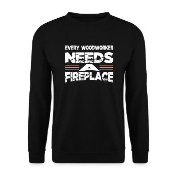 funny carpenter quotes wood carpenter saw - Unisex Pullover - Schwarz - Vorne - Alina (178cm) & Michal (187cm)