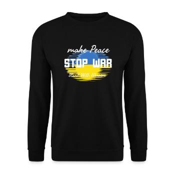 Make peace Stop War - Sweat-shirt Unisexe - noir - Devant - Alina (178cm) & Michal (187cm)