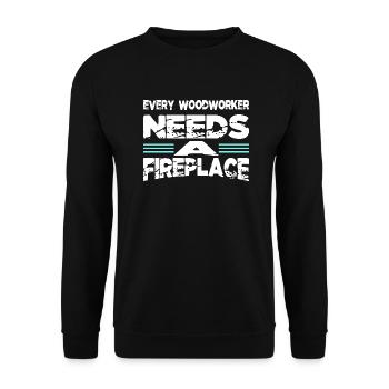 americas sexy carpenter tshirts badge carpentry - Unisex Sweatshirt - black - Front - Alina (178cm) & Michal (187cm)