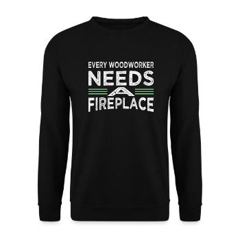 forestry aaron carpenter tshirts cool logging bday - Unisex Pullover - Schwarz - Vorne - Alina (178cm) & Michal (187cm)