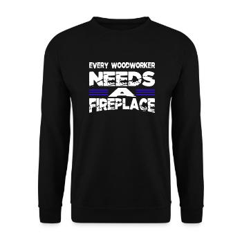 blogger men a carpenters prayer tshirts apprentice - Unisex Pullover - Schwarz - Vorne - Alina (178cm) & Michal (187cm)