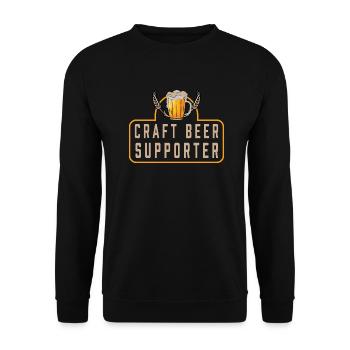 Drôle de bière Buveur de bière Buveur de bière Brasseur Motif - Sweat-shirt Unisexe - noir - Devant - Alina (178cm) & Michal (187cm)