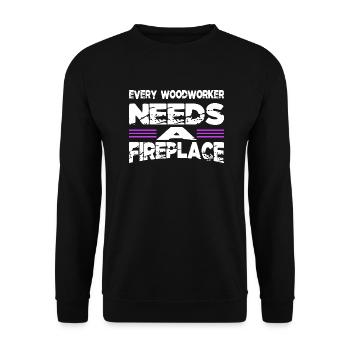 carpenter tshirts gift idea - Unisex Sweatshirt - black - Front - Alina (178cm) & Michal (187cm)