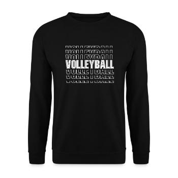 Funny Volleyball Design For Men Women - Sweat-shirt Unisexe - noir - Devant - Alina (178cm) & Michal (187cm)