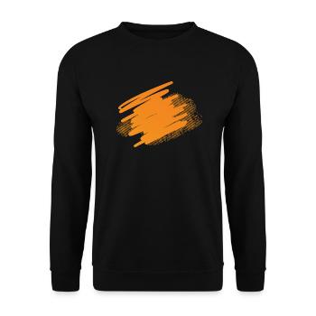 Farbkleckse Kleckse Farbspritzer Maler Geschenk - Unisex Pullover - Schwarz - Vorne - Alina (178cm) & Michal (187cm)