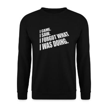 I came saw forget - Unisex Pullover - Schwarz - Vorne - Alina (178cm) & Michal (187cm)