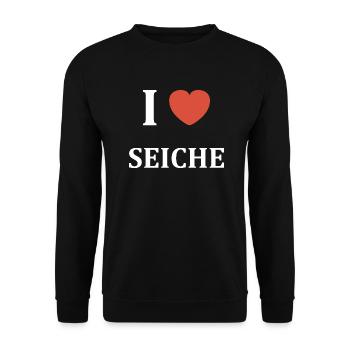 i love seiche - Sweat-shirt Unisexe - noir - Devant - Alina (178cm) & Michal (187cm)