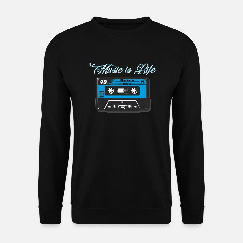 Retro Style Oldschool Tape Kassette Vintage Mixtap - Unisex Pullover - Schwarz