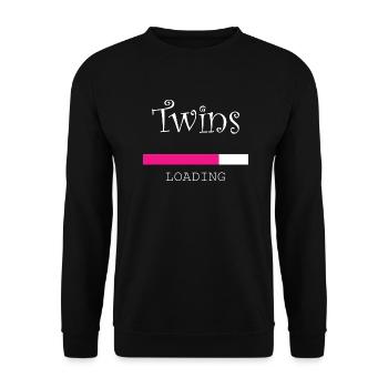 Grossesse Baby shower Babyshower Boy Girl - Sweat-shirt Unisexe - noir - Devant - Alina (178cm) & Michal (187cm)