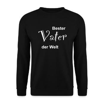 Bester Vater der Welt Design - Unisex Pullover - Schwarz - Vorne - Alina (178cm) & Michal (187cm)