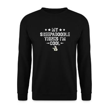 Sheepadoodle Doodle Dog - Sweat-shirt Unisexe - noir - Devant - Alina (178cm) & Michal (187cm)