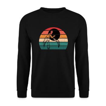 Baskische Pelota | Vintage Retro Basque Pelota - Unisex Pullover - Schwarz - Vorne - Alina (178cm) & Michal (187cm)