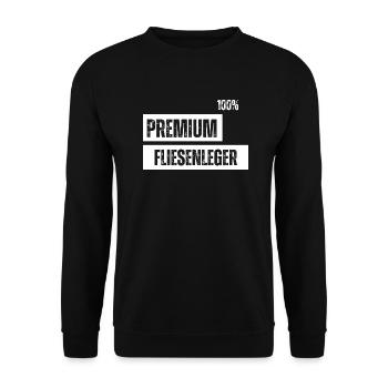 fliesenleger Handwerker - Unisex Pullover - Schwarz - Vorne - Alina (178cm) & Michal (187cm)