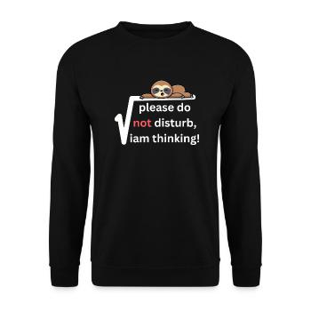 S’il vous plaît, ne dérangez pas je pense! - Sweat-shirt Unisexe - noir - Devant - Alina (178cm) & Michal (187cm)