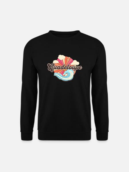 Guadeloupe Französisch Karibisches Meer Retro - Unisex Pullover - Schwarz