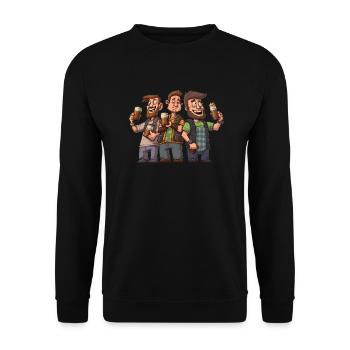 Brew Crew: Entfesseln Sie den Geist der Bierbande - Unisex Pullover - Schwarz - Vorne - Alina (178cm) & Michal (187cm)