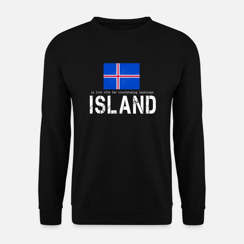 Island Iceland - Unisex Pullover - Schwarz