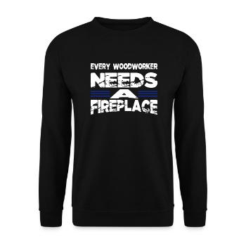 geek funny carpenter quotes plumber lumberjack - Unisex Pullover - Schwarz - Vorne - Alina (178cm) & Michal (187cm)