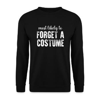 Most Likely To Forget A Costume Funny Halloween - Unisex Sweatshirt - black - Front - Alina (178cm) & Michal (187cm)