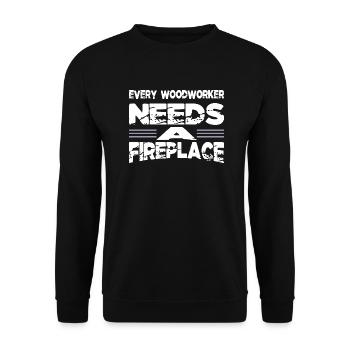 gift idea carpenter tree feller arboriculturist - Unisex Pullover - Schwarz - Vorne - Alina (178cm) & Michal (187cm)
