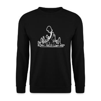 Schach - Unisex Pullover - Schwarz - Vorne - Alina (178cm) & Michal (187cm)