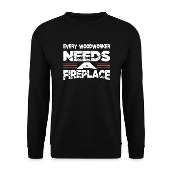 bûcheron abattage citation cadeau d’anniversaire - Sweat-shirt Unisexe - noir - Devant - Alina (178cm) & Michal (187cm)