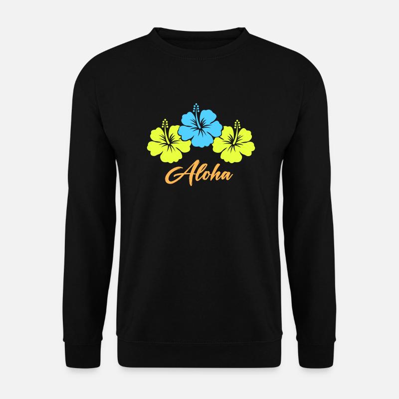 blume hibiskus aloha - Unisex Pullover - Schwarz