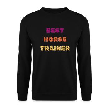 Best Horse Trainer - Unisex Sweatshirt - black - Front - Alina (178cm) & Michal (187cm)