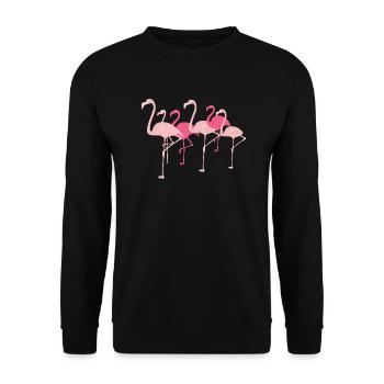 Flamingo Flamingo - Unisex Pullover - Schwarz - Vorne - Alina (178cm) & Michal (187cm)